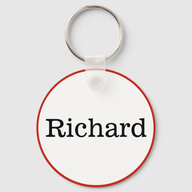 Custom Name Change Text & Colours ID Tag Keychain (Front)