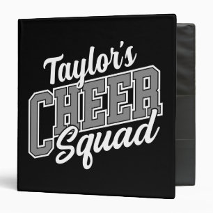 Custom NAME Cheerleader School Varsity Cheer Squad Binder