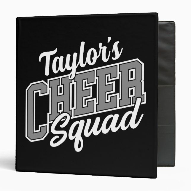 Custom NAME Cheerleader School Varsity Cheer Squad Binder (Front/Inside)