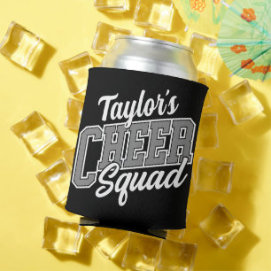 Custom NAME Cheerleader School Varsity Cheer Squad Can Cooler