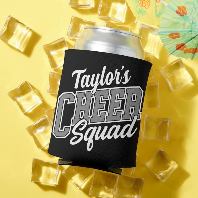 Custom NAME Cheerleader School Varsity Cheer Squad Can Cooler (In Situ Summer)