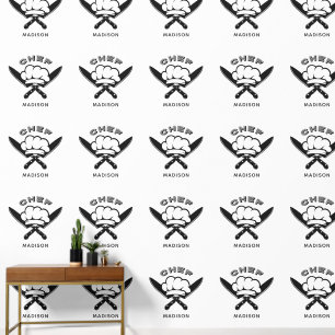 Custom name Chef Logo Wallpaper