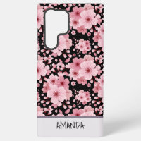Custom Name Cherry Blossom pink floral pattern