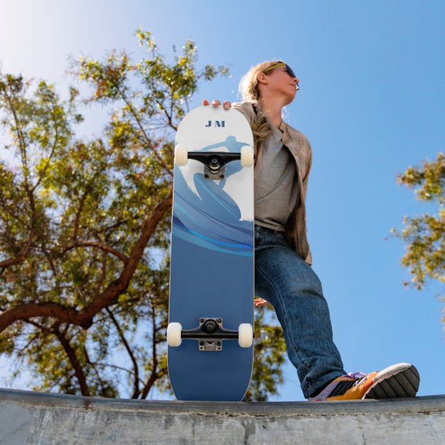 Custom Name Chic Nautical Skateboard (Outdoor 1)