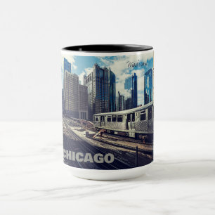 Custom Name Chicago USA Mug