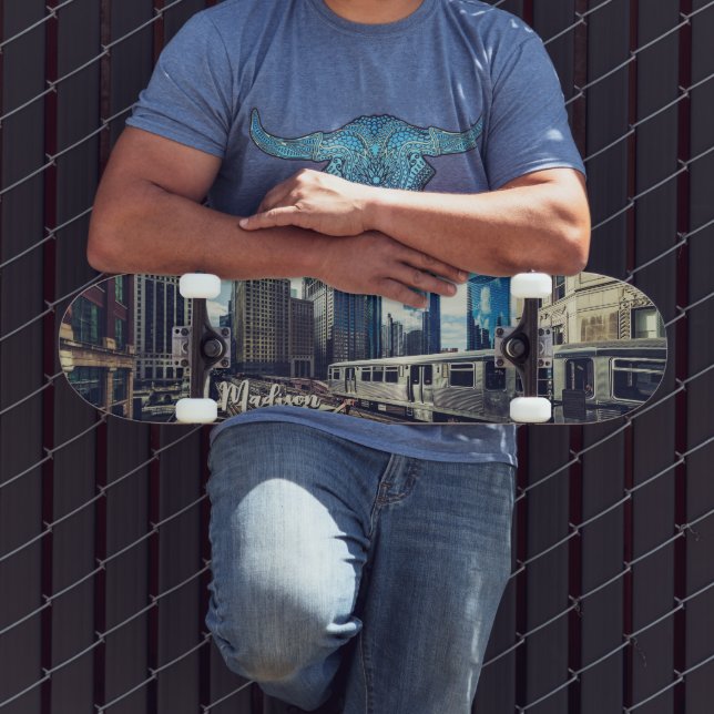 Custom Name Chicago USA Skateboard (Outdoor 3)