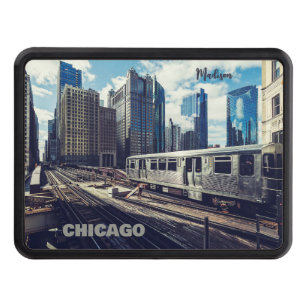 Custom Name Chicago USA Trailer Hitch Cover