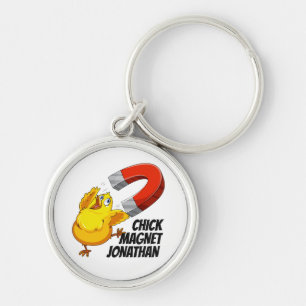 Custom name Chick Magnet key chains