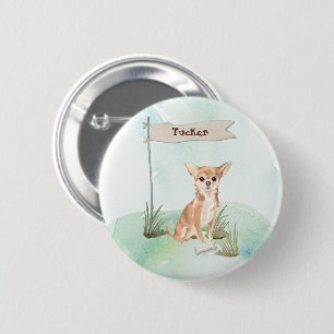 Custom Name Chihuahua Pet Dog 2 Inch Round Button