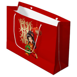 Custom Name Chinese New Year Gift Red Bags