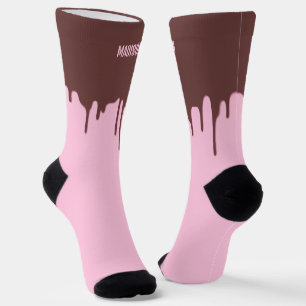 Custom Name Chocolate Drip Socks