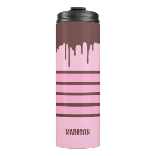 Custom Name Chocolate Drip Thermal Tumbler
