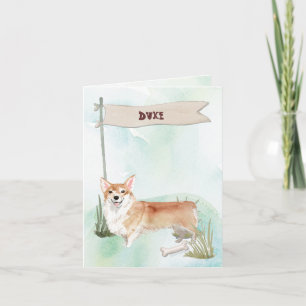 Custom Name Chocolate Lab Pet Dog Note Card