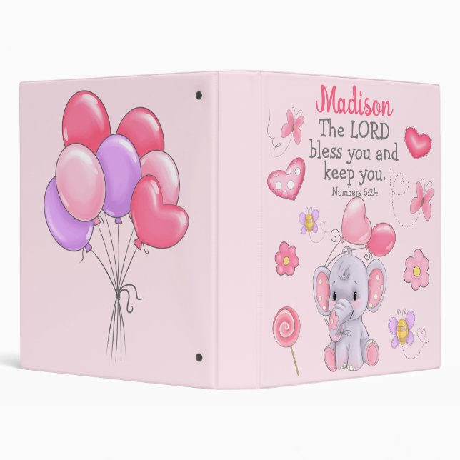 Custom Name Christian Blessing Scripture Binder  (Background)
