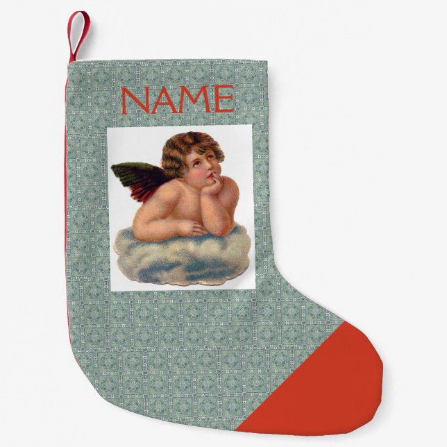 CUSTOM NAME CHRISTMAS ANGEL Christmas Stocking (Front)