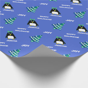 Custom Name Christmas Gift Wrapping Paper