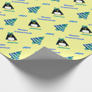 Custom Name Christmas Gift Wrapping Paper