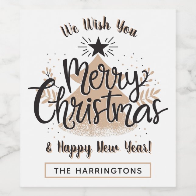 Custom name Christmas label set (Single Label)