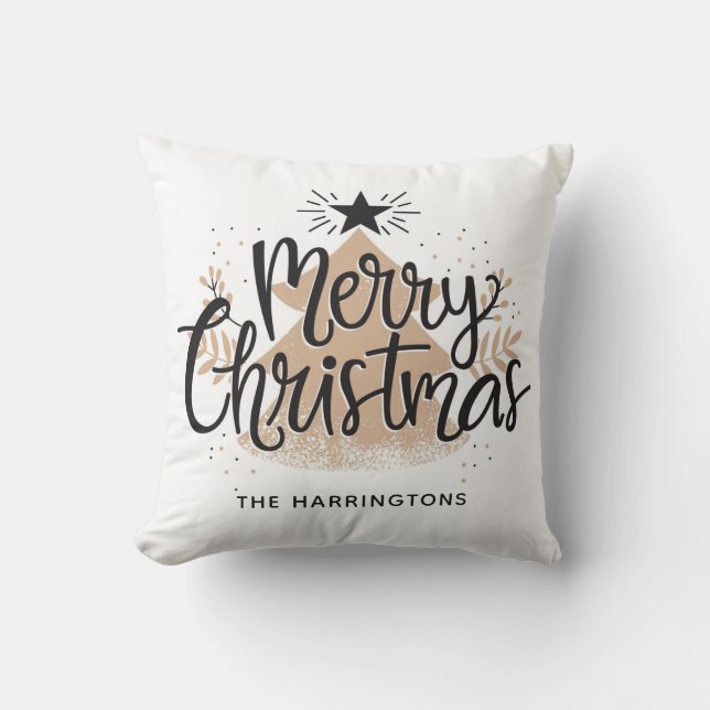 Custom name Christmas throw pillows (Front)