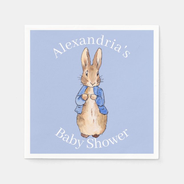 Custom name classic bunny  napkin (Front)