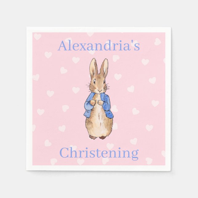 Custom Name Classic bunny rabbit Napkin (Front)