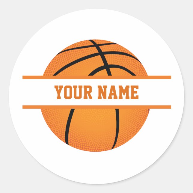 Custom Name Classic Round Sticker (Front)