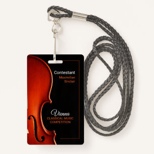 Custom Name Classical Music Competition EventBadge Badge