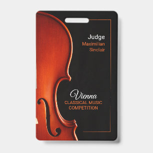 Custom Name Classical Music Competition EventBadge Badge