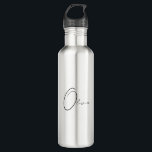 Custom Name Classy Simple Elegant Monogram  710 Ml Water Bottle<br><div class="desc">Elevate your hydration experience with our Personalized Classy Simple Elegant Monogram water bottle. This modern and minimalist water bottle is designed for those who appreciate the finer things in life. Featuring your unique monogram, it adds a personal touch to your daily rituals. Whether at home or in the office or...</div>