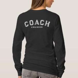 Custom Name Coach Shirt, Vintage Varsity Style Tee