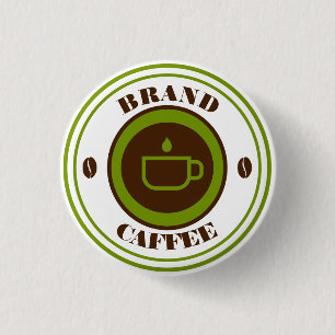 Custom name coffee logo 1 inch round button