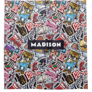 Custom Name College Comics Pattern