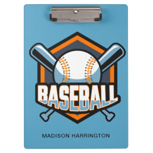 Custom Name & Color Baseball Clipboard