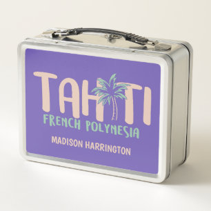 Custom Name & Color Tahiti Metal Lunch Box
