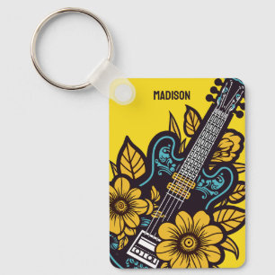 Custom Name & Color Ukulele Keychain