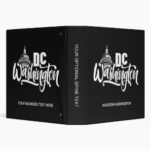 Custom Name & Color Washington DC Binder
