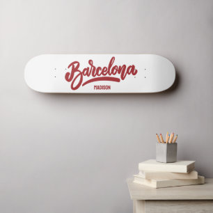 Custom Name & Colour Barcelona Skateboard