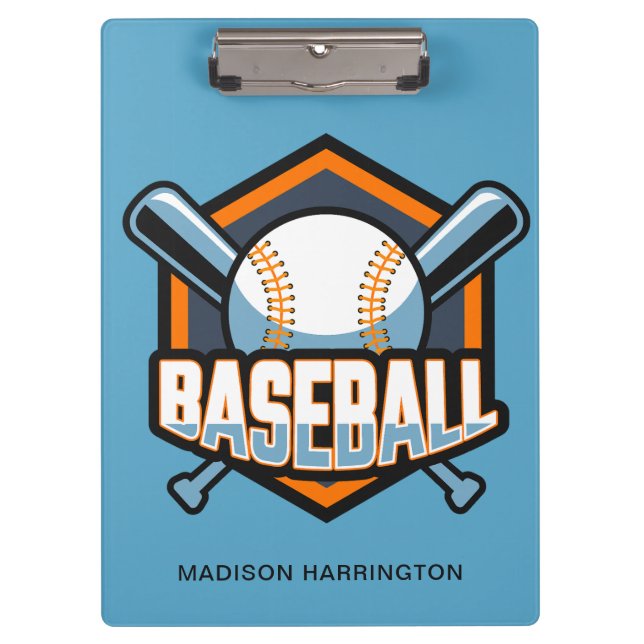 Custom Name & Colour Baseball Clipboard (Front)