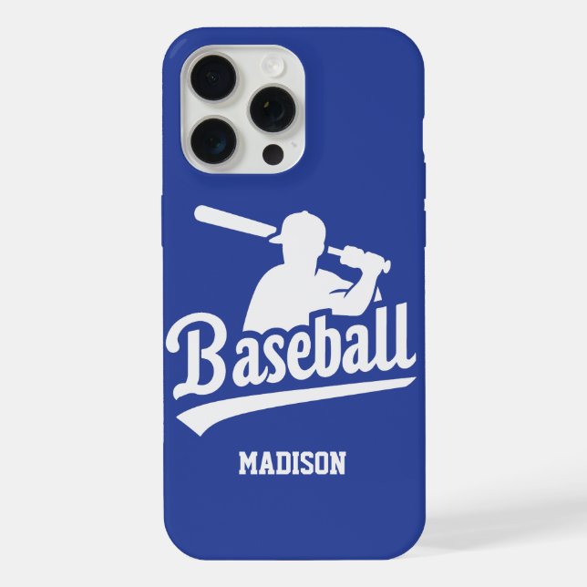 Custom Name & Colour Baseball iPhone Case (Back)