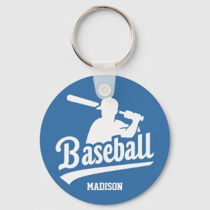 Custom Name & Colour Baseball Player Keychain