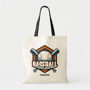 Custom Name & Colour Baseball Tote Bag