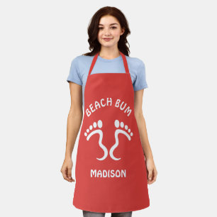 Custom Name & Colour Beach Bum Apron