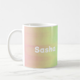 Custom name colour blend ombre coffee mug