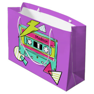 Custom name & colour Casette Tape gift bag
