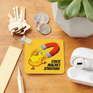 Custom name & Colour Chick Magnet Keychain