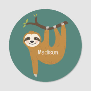 Custom Name & Colour Cute Sloth Tag