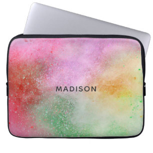 Custom name Colour Explosion laptop sleeves