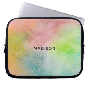 Custom name Colour Explosion laptop sleeves