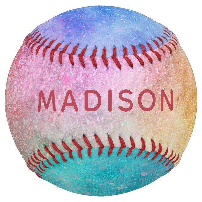Custom name Colour Explosion Softball (Back)