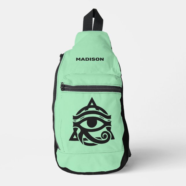 Custom Name & Colour Eye of Horus Sling Bag (Front)
